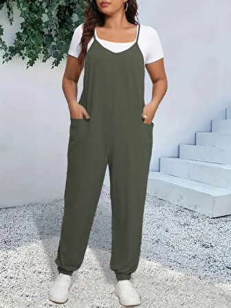 Kadın Askılı Halter Yaka şalvar Tulum