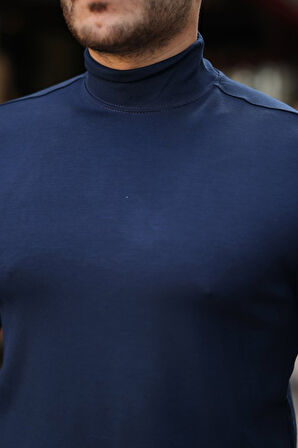 Erkek Balıkçı Yaka Modal Kumaş Esnek Kazak