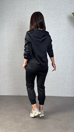 Kadın Uzun Kollu Kapüşonlu Ikili Takım