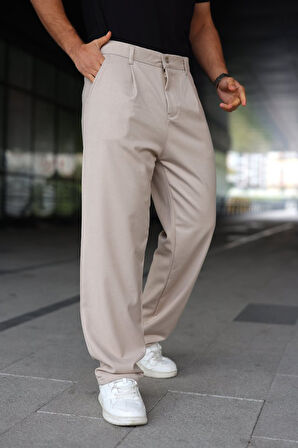 Erkek Beli Lastikli Baggy Pantolon