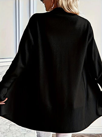 Kadın Uzun Kollu önü Açık Triko Hırka