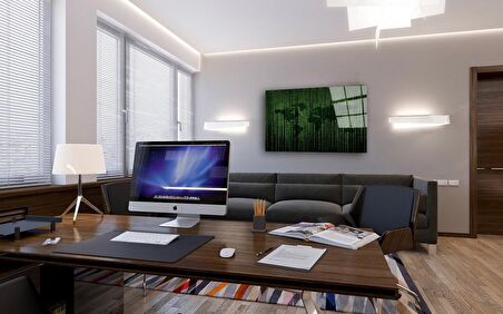 Dünya Haritası 39 Cam Tablo