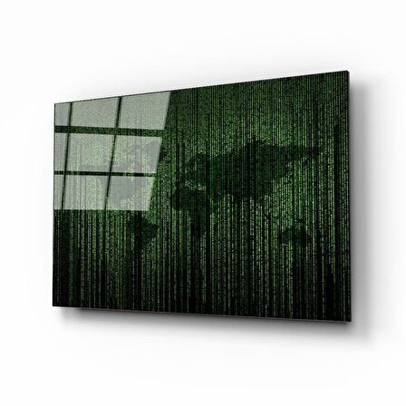 Dünya Haritası 39 Cam Tablo