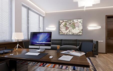 Dünya Haritası 41 Cam Tablo