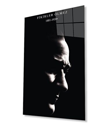 Atatürk Cam Tablo 4 mm Dayanıklı Temperli Cam