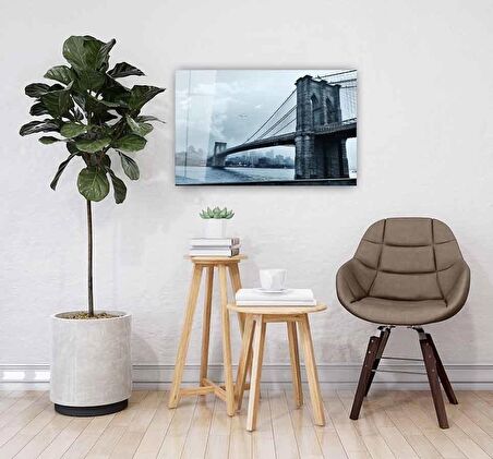 Köprü Manzara Cam Tablo 4mm Dayanıklı Temperli Cam
