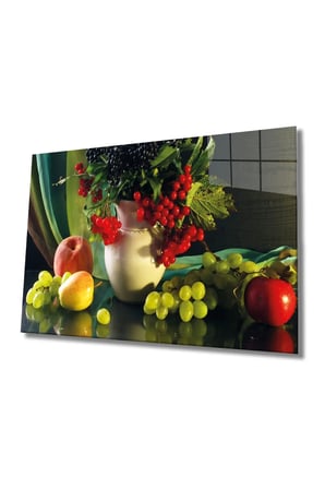 Meyveler Cam Tablo 4mm Dayanıklı Temperli Cam