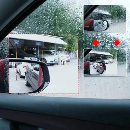 BiiShe® 4 Parça Yan Aynalar ve Yan Camlar İçin Araç Ayna Yağmur Kaydırıcı ve Cam Buğu Önleyici Film Seti