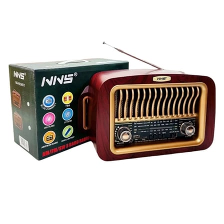 BiiShe® Taşınabilir Klasik AM/FM/SW Transistör Retro Nostaljik Radyo USB Şarjlı