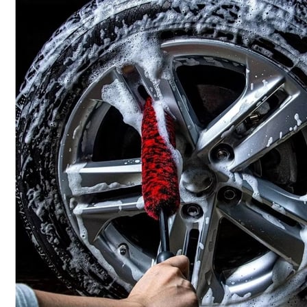 BiiShe® 3lü Bükülebilen Peluş Detaylı Temizlik İçin Oto Jant, Egzos Temizleme Fırçası