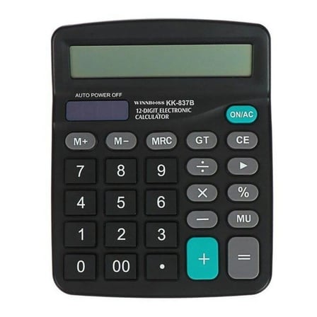 BiiShe® Standart Fonksiyonlu 12 Haneli Geniş LCD Ekran,Pill Masaüstü Hesap Makinesi