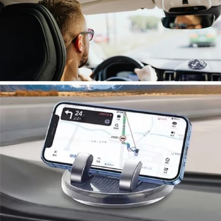 BiiShe® Numaratörlü Güçlü Yapışkanlı 360 Derece Dönebilen Su Geçirmez Araç İçi Telefon Tutucu Plastik Aparat