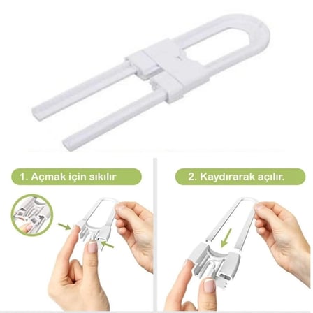 BiiShe® Bebek Çocuk Çekmece ve Dolap Koruma Raylı Güvenlik Sistemi Emniyet Kilidi