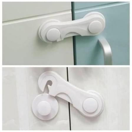 BiiShe® Bebek Çocuk Güvenliği Çekmece ve Dolap İçin Kendiliğinde Yapışkanlı Vidasız Kapak Kilidi