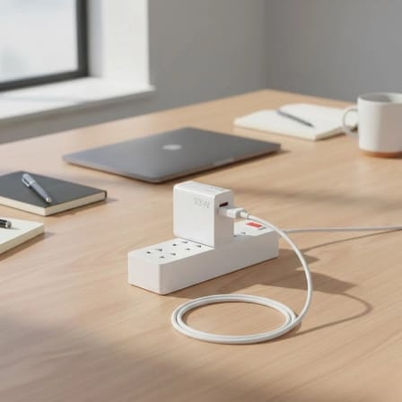 BiiShe® 33W Hızlı Şarj Adaptörü – Type-C Kablolu, USB Çıkışlı, Akıllı Şarj Destekli Duvar Tipi Şarj Cihazı