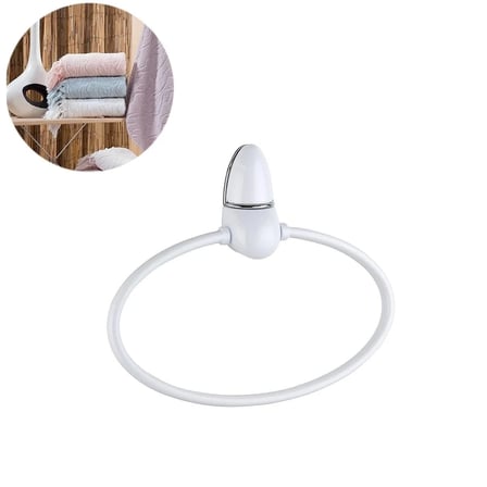 BiiShe® Oval Yuvarlak Halka Havluluk Dekoratif El Havlusu Tutacağı Askısı