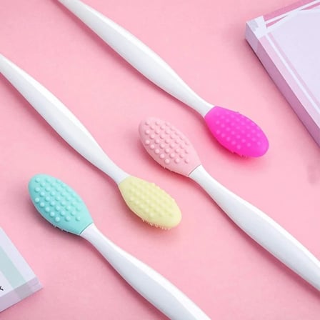 BiiShe® 2 Adet Dudak Fırçası Peeling Etkili Gözenek  Siyah Nokta Temizleyici Akne Giderici Çift Yönl
