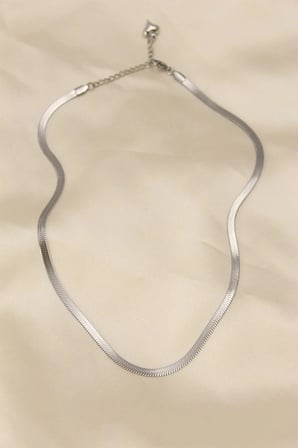 Mey İthalat® 316L Çelik Silver Renk 45 cm İtalyan Zincir Model Kadın Kolye