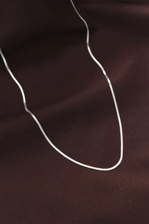 Mey İthalat® Çelik Gümüş Renk 60 cm İnce İtalyan Zincir Kolye