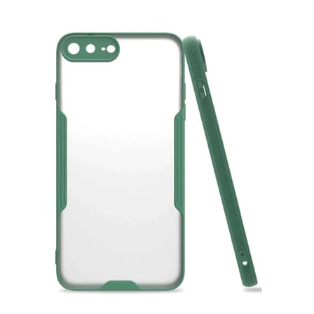 Mey İthalat®  iPhone 7 Plus Kılıf Platin Silikon - Yeşil