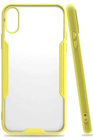 Mey İthalat®  iPhone X Kılıf Platin Silikon - Sarı