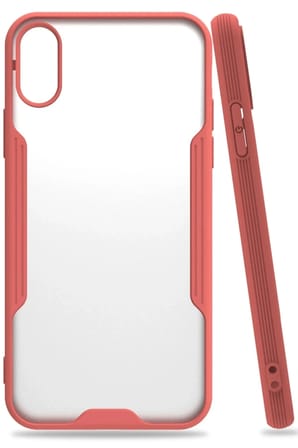 Mey İthalat®  iPhone X Kılıf Platin Silikon - Pembe