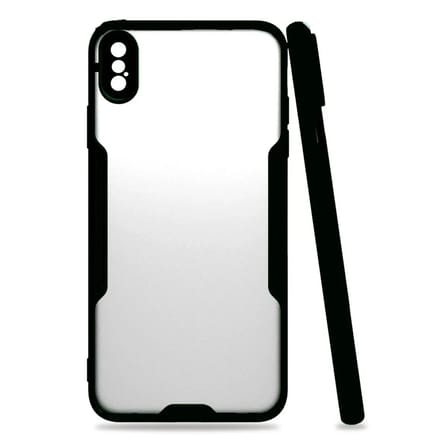 Mey İthalat®  iPhone XS Max Kılıf Platin Silikon - Siyah