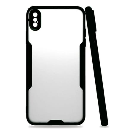Mey İthalat®  iPhone XS Max Kılıf Platin Silikon - Siyah