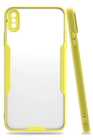 Mey İthalat®  iPhone XS Max Kılıf Platin Silikon - Sarı