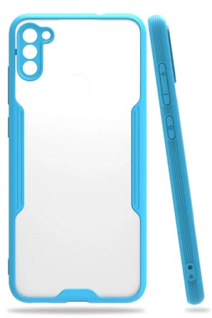 Mey İthalat®  Samsung Galaxy A11 Kılıf Platin Silikon - Mavi