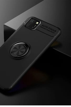Mey İthalat®  Huawei Y5P Kılıf Range Yüzüklü Silikon - Siyah