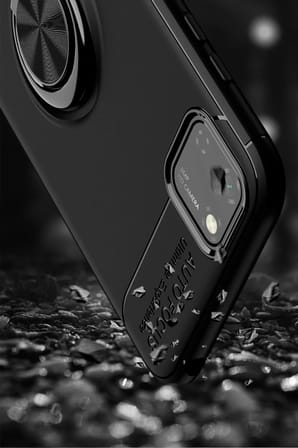 Mey İthalat®  Huawei Y5P Kılıf Range Yüzüklü Silikon - Siyah