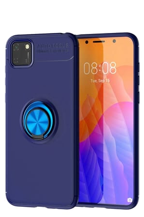 Mey İthalat®  Huawei Y5P Kılıf Range Yüzüklü Silikon - Mavi