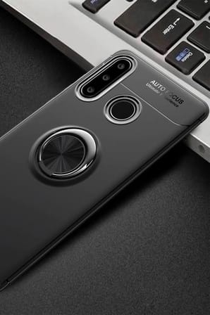 Mey İthalat®  Huawei Y6P Kılıf Range Yüzüklü Silikon - Siyah