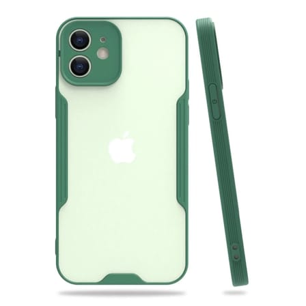 Mey İthalat®  iPhone 12 Kılıf Platin Silikon - Yeşil