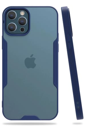 Mey İthalat®  iPhone 12 Pro Max Kılıf Platin Silikon - Lacivert