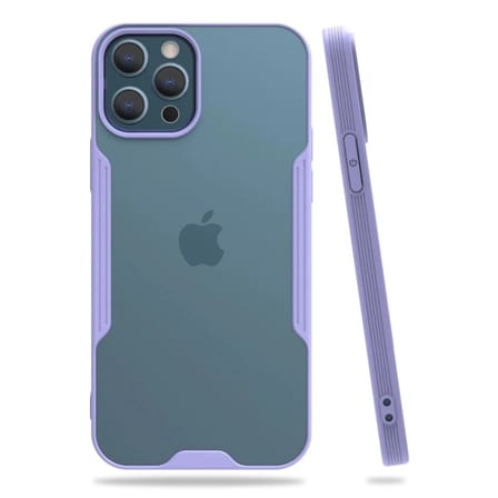 Mey İthalat®  iPhone 12 Pro Max Kılıf Platin Silikon - Lila