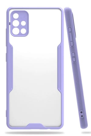 Mey İthalat®  Samsung Galaxy A71 Kılıf Platin Silikon - Lila