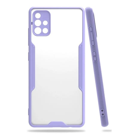 Mey İthalat®  Samsung Galaxy A71 Kılıf Platin Silikon - Lila
