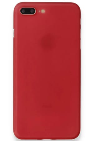 Mey İthalat®  iPhone 8 Plus Kılıf PP Ultra İnce Kapak - Kırmızı