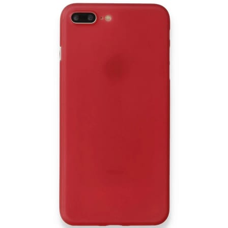 Mey İthalat®  iPhone 8 Plus Kılıf PP Ultra İnce Kapak - Kırmızı