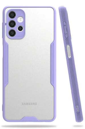 Mey İthalat®  Samsung Galaxy A72 Kılıf Platin Silikon - Lila