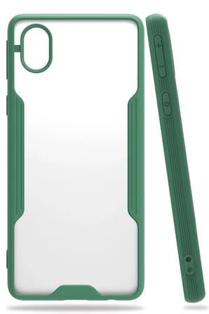 Mey İthalat®  Samsung Galaxy A01 Core Kılıf Platin Silikon - Yeşil