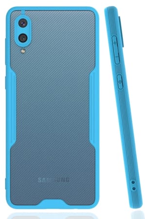 Mey İthalat®  Samsung Galaxy A02 Kılıf Platin Silikon - Mavi