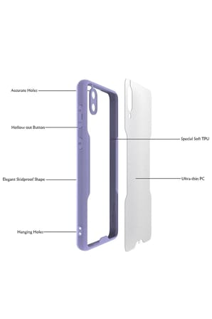 Mey İthalat®  Samsung Galaxy A02 Kılıf Platin Silikon - Mavi