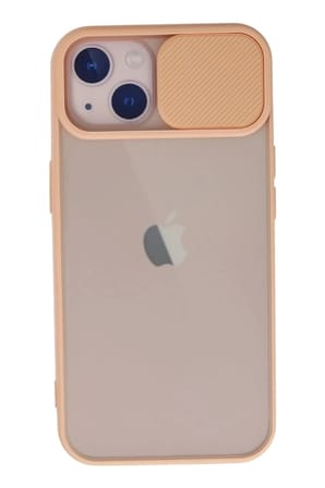 Mey İthalat®  iPhone 13 Kılıf Palm Buzlu Kamera Sürgülü Silikon - Pembe