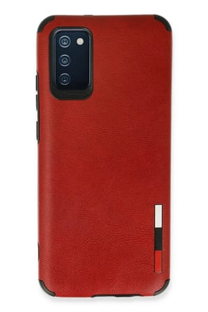Mey İthalat®  Samsung Galaxy A03S Kılıf Loop Deri Silikon - Kırmızı