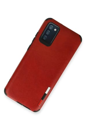 Mey İthalat®  Samsung Galaxy A03S Kılıf Loop Deri Silikon - Kırmızı