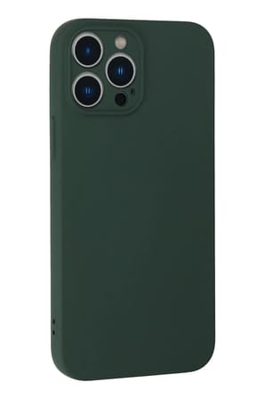 Mey İthalat®  iPhone 13 Pro Kılıf Nano içi Kadife Silikon - Koyu Yeşil
