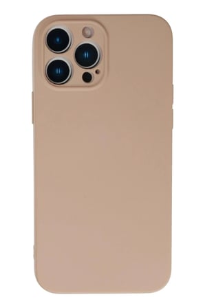 Mey İthalat®  iPhone 13 Pro Max Kılıf Nano içi Kadife Silikon - Pudra